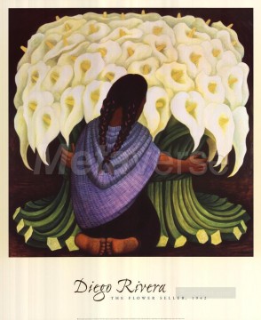  diego Pintura al %C3%B3leo - El vendedor de flores 1942 Diego Rivera